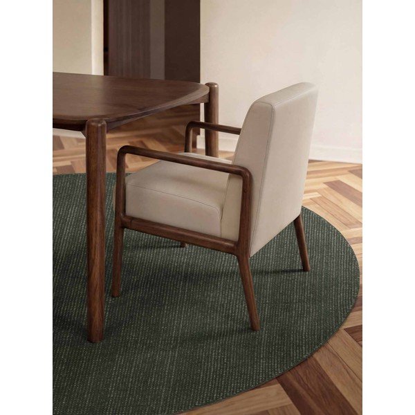 Temno zelena ročno tkana volnena okrogla preproga ø 200 cm Greenwich – Ted Baker-image-1