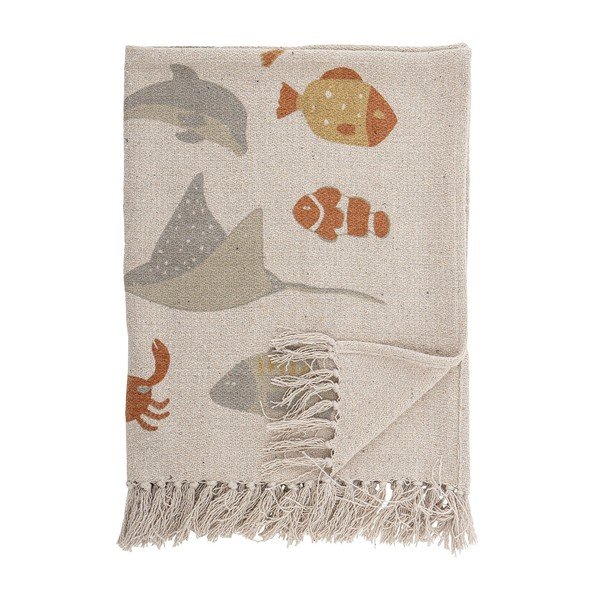 Otroška bež bombažna odeja 100x80 cm Abaas - Bloomingville Mini-image-3