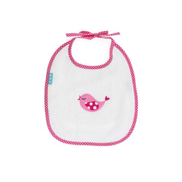 Bib Little Birds Pink, 2 kosa-image-1