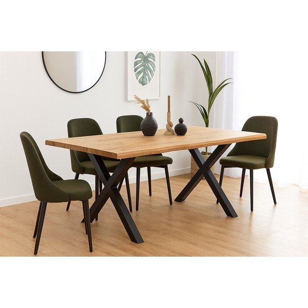 Jedilna miza v hrastovem dekorju 90x160 cm Kora – Bonami Essentials-image-4