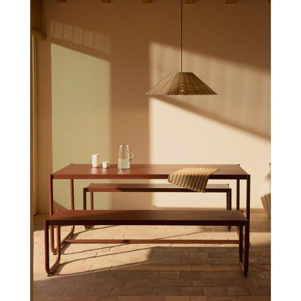 Bež senčilo iz umetnega ratana ø 70 cm Saranella – Kave Home-image-1