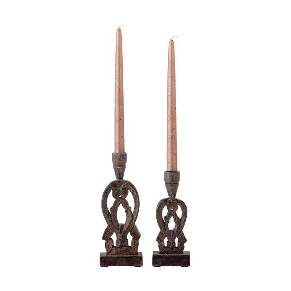 Leseni svečniki v kompletu 2 ks Bernie – Bloomingville-image-2