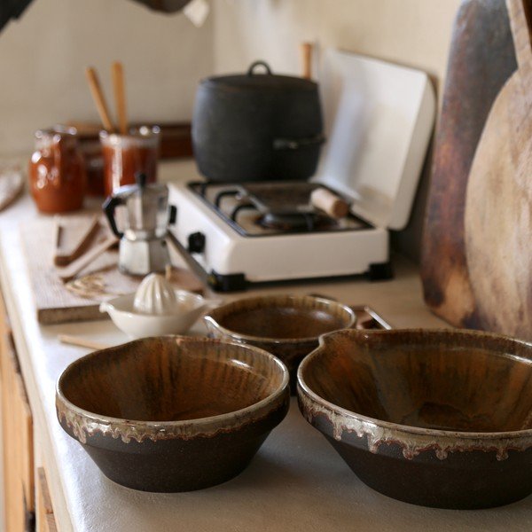 Temno rjava skleda iz kamenine Poterie – Casafina-image-3