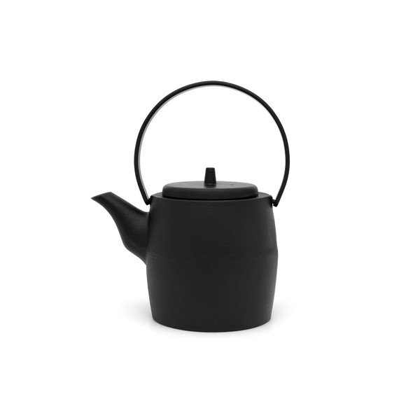 Črn čajnik iz litega železa s cedilom 1,2 l Kobe – Bredemeijer