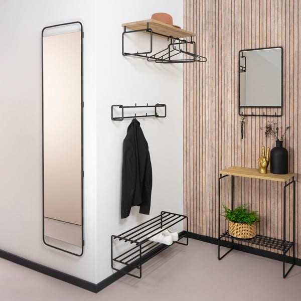 Črna kovinska omarica za čevlje Clint – Spinder Design-image-2