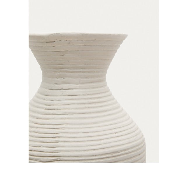 Kremno bela ročno izdelana visoka vaza (višina 72 cm) Pria – Kave Home-image-2