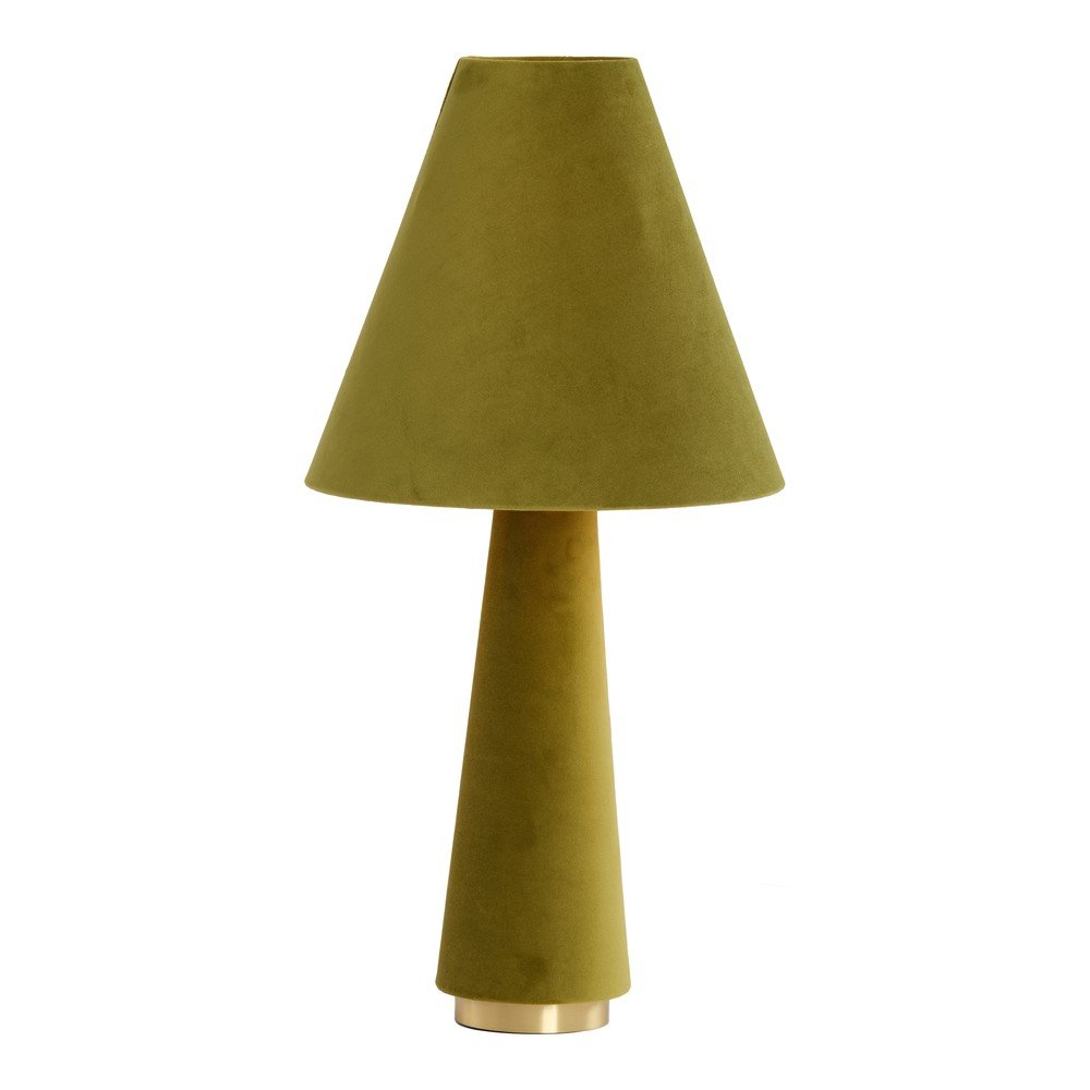 Zelena namizna svetilka s tekstilnim senčilom (višina 61 cm) Devia
