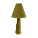 Zelena namizna svetilka s tekstilnim senčilom (višina 61 cm) Devia – Light & Living