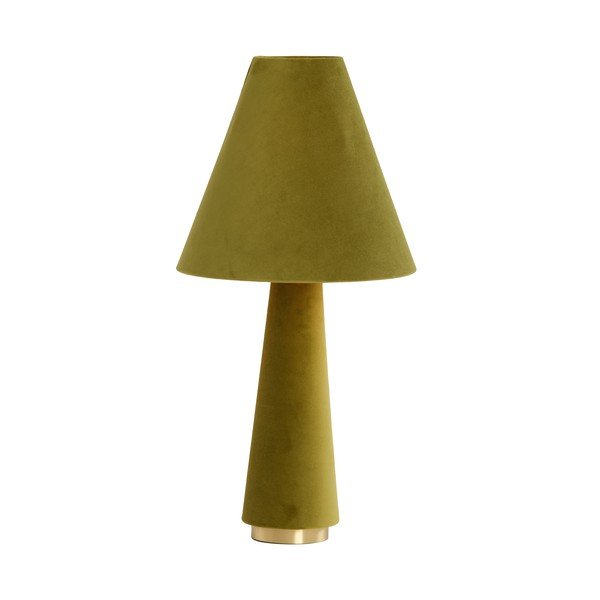Zelena namizna svetilka s tekstilnim senčilom (višina 61 cm) Devia – Light & Living