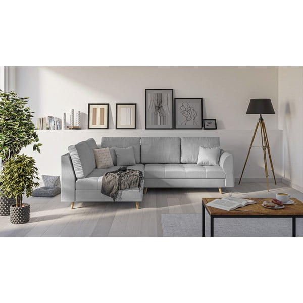 Siva kotna sedežna garnitura (z levim kotom) Ariella – Ropez-image-1