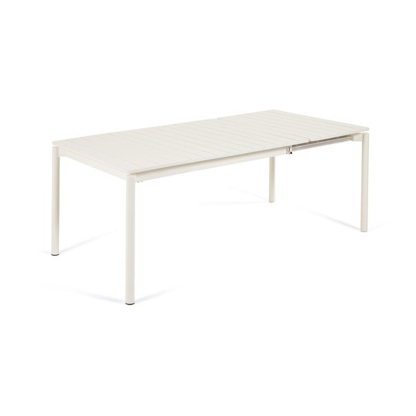 Bela aluminijasta vrtna miza Kave Home Zaltana, 140 x 90 cm-image-2