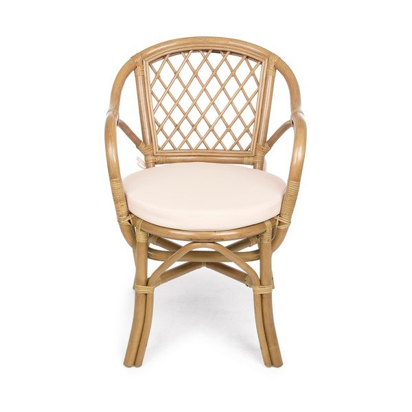 Vrtni stol iz masivnega lesa in ratana v naravni barvi Athina – Bizzotto-image-2