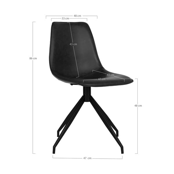 Sivi jedilni stoli v kompletu 2 ks Monaco – House Nordic-image-4