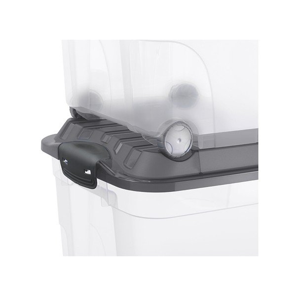 Plastična škatla za shranjevanje s pokrovom na kolesih 57 l Roller - Rotho-image-2