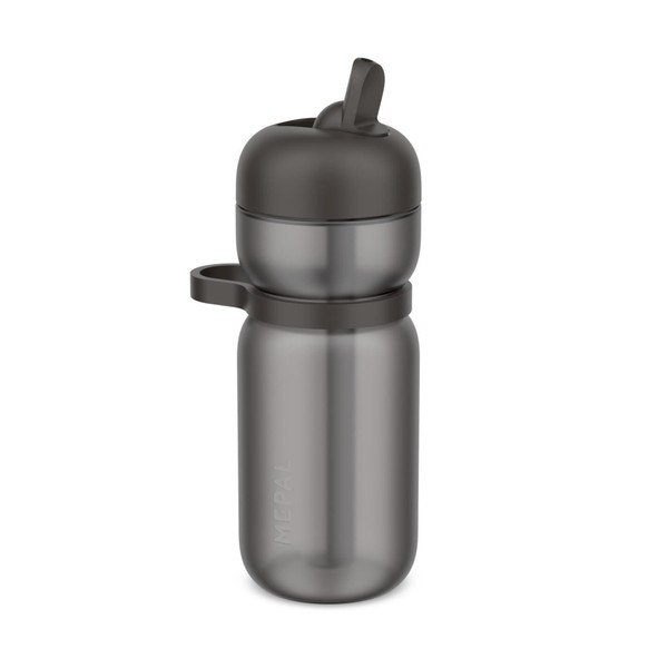 Antracitno siva plastična steklenica za vodo 600 ml Active – Mepal