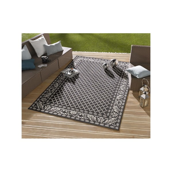 Črno-krem zunanja preproga NORTHRUGS Royal, 160 x 230 cm-image-4