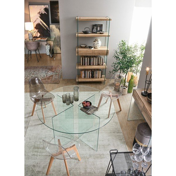 Steklena okrogla jedilna miza ø 130 cm Iride – Bizzotto-image-2