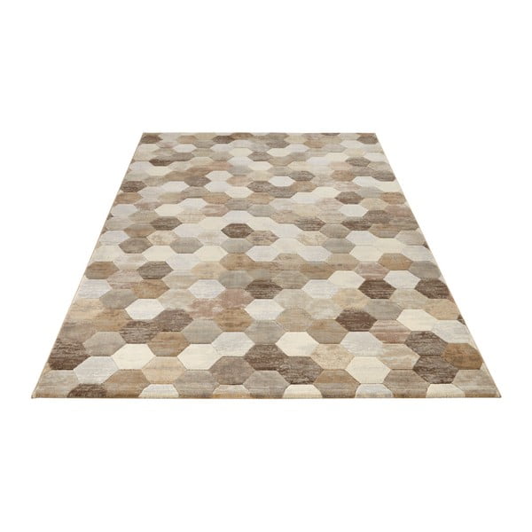 Rjava in krem preproga Elle Decoration Arty Manosque, 80 x 150 cm-image-3