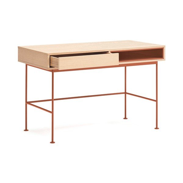Pisalna miza z mizno ploščo v hrastovem dekorju 60x120 cm Yoko – Teulat-image-3