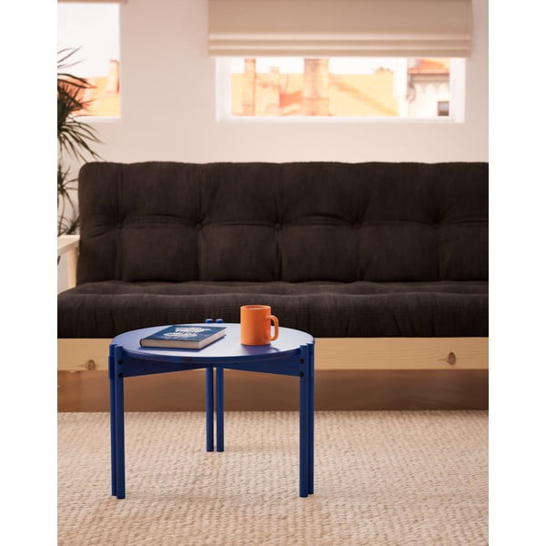 Modra okrogla mizica iz masivnega bora ø 60 cm Sticks – Karup Design-image-3