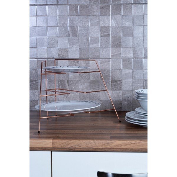 Bakrena kovinska dodatna kuhinjska polica 37x25 cm Rowan – Premier Housewares-image-1