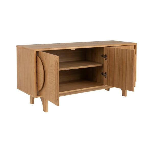 Nizka komoda v hrastovem dekorju v naravni barvi 120x58 cm Groove – Zuiver-image-3