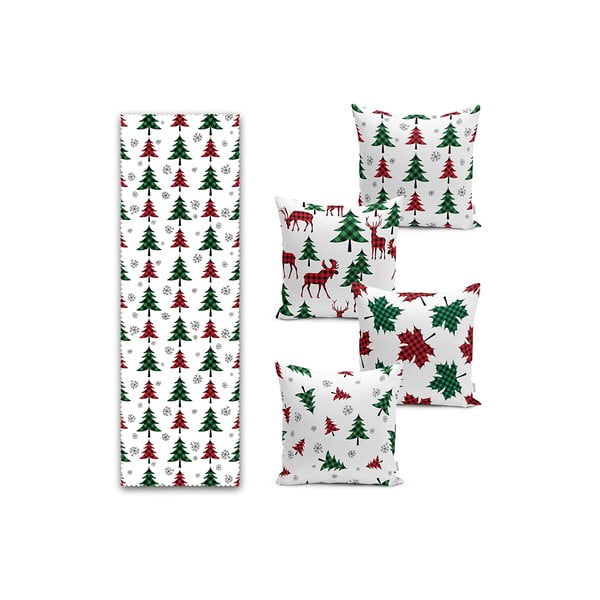 Komplet prevlek za blazine in namiznega tekača 5 ks Tartan – Mila Home