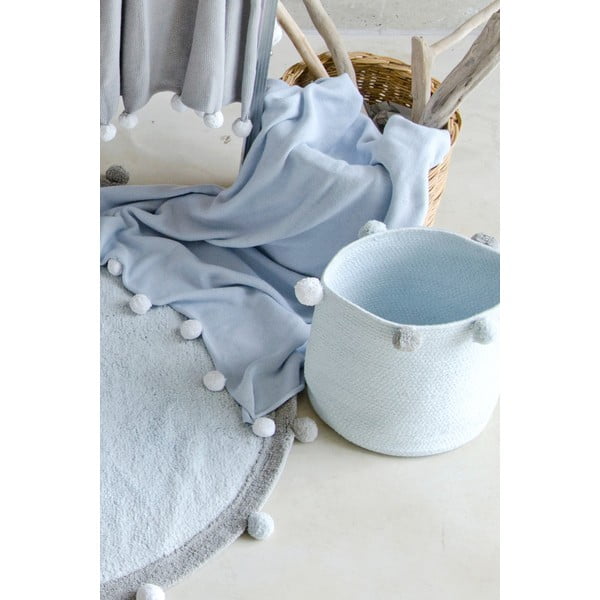 Svetlo modra tekstilna otroška škatla za shranjevanje ø 30x30 cm Bubbly – Lorena Canals-image-1