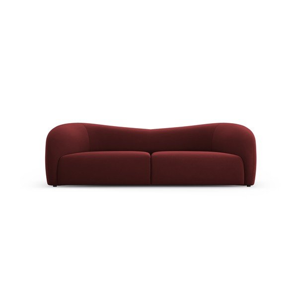 Bordo rdeča žametna sedežna garnitura 237 cm Santi – Interieurs 86