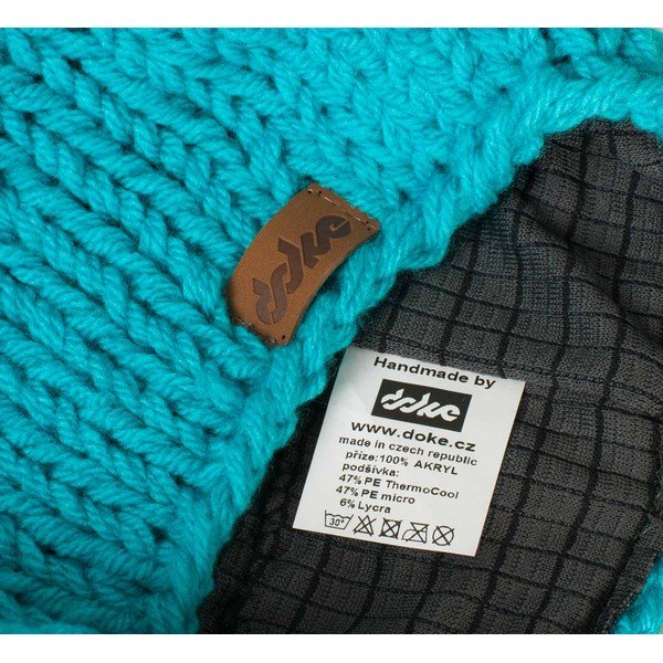 Ročno pletena kapa DOKE Blue Beanie-image-1