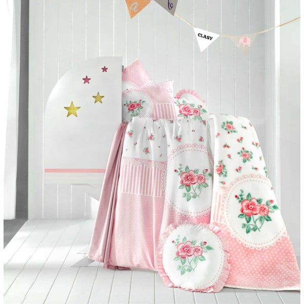 Komplet otroške posteljnine in rjuh z odejo Rosen, 100x150 cm