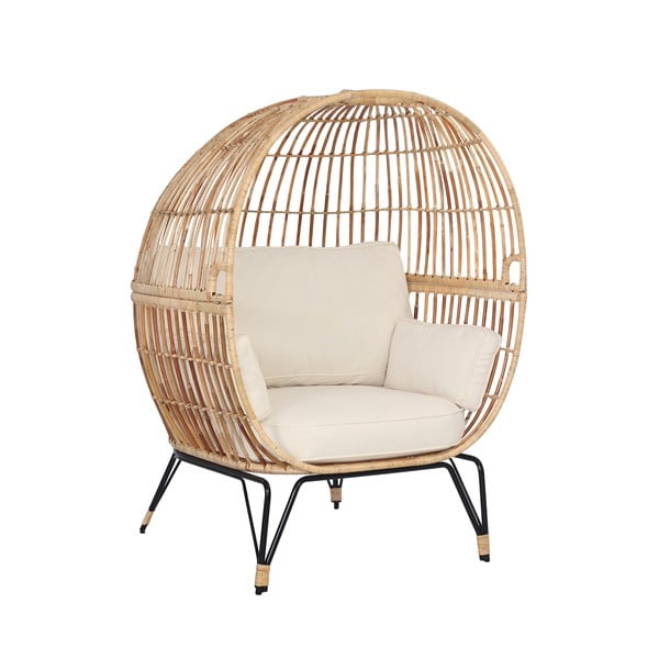 Bež vrtni fotelj iz ratana Bonami Essentials Nodi Beige-image-1