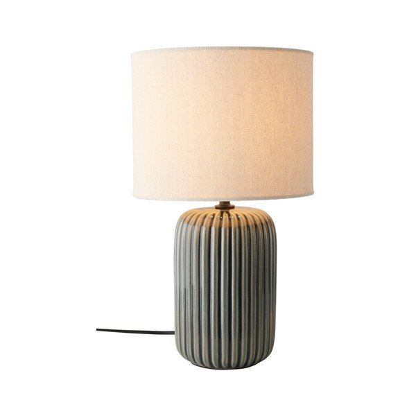 Siva/bež tekstilna namizna svetilka (višina 36 cm) Mizu – Ellos Home-image-3