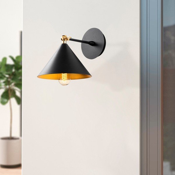 Črna stenska svetilka Berceste – Opviq lights-image-1