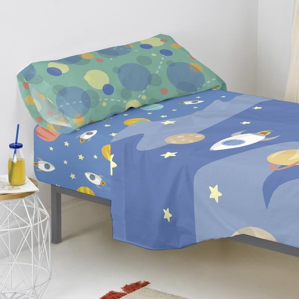 Otroška bombažna rjuha Happynois Astronaut, 200 x 90 cm-image-4