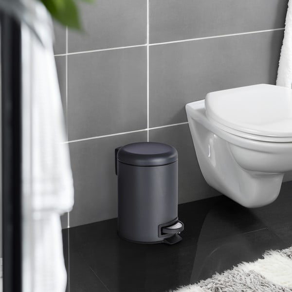 Črn koš za smeti Wenko Leman, 3 l-image-1