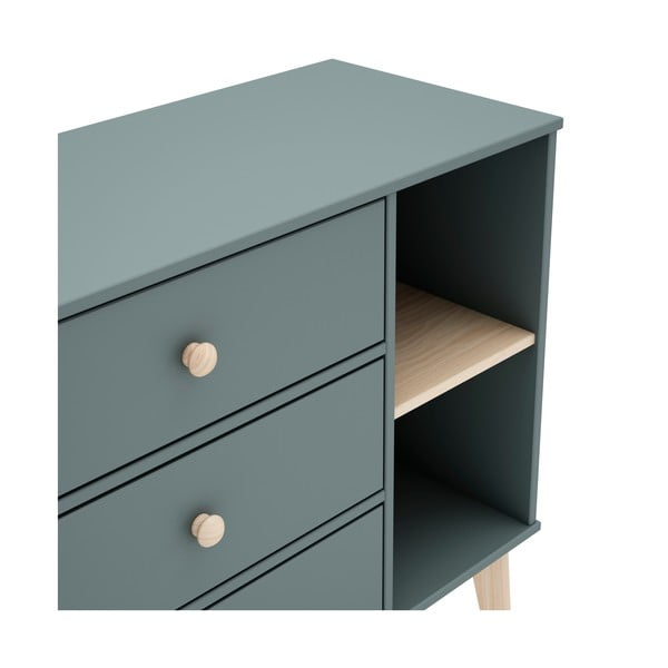 Prašno zelena otroška komoda 90x81x40 cm Esteban – Marckeric-image-1