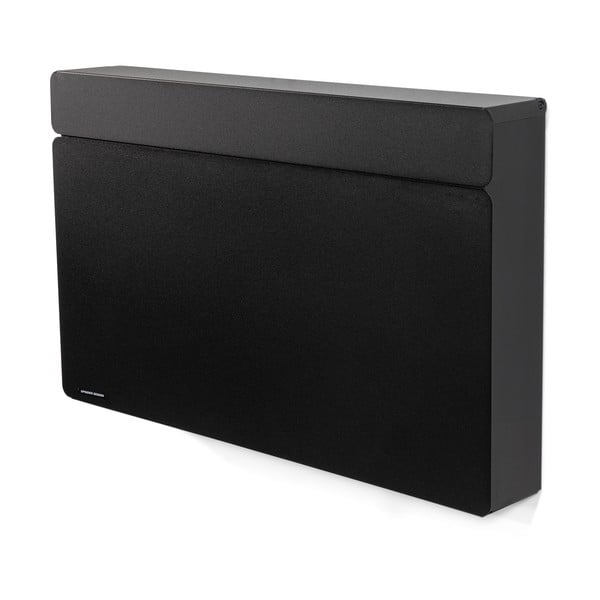 Črna kovinska preklopna/stenska omarica za čevlje 78x48x13 cm Luigi – Spinder Design