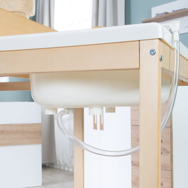 Bela/naravna previjalna miza v dekorju breze Baby Pool – Roba-image-3