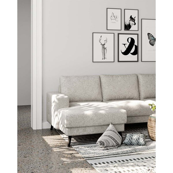 Kremno bela kotna sedežna garnitura (desni kot) Fynn – Ghado-image-1