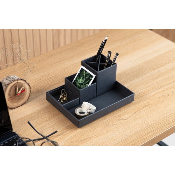 Temno siv 4-delni namizni organizator za pisalne pripomočke Bigso Box of Sweden Lena-image-3