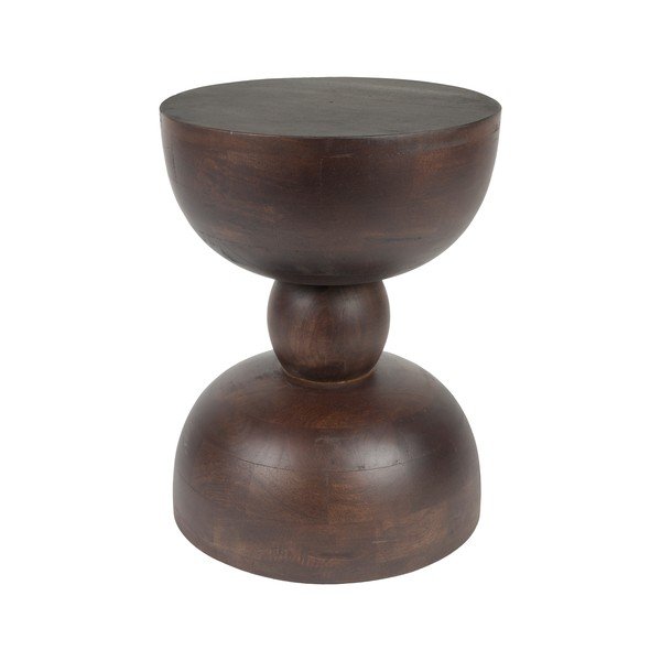 Okrogla stranska mizica iz masivnega manga ø 30 cm Izzy – White Label