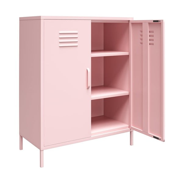 Roza kovinska omarica 80x101 cm Cache - Novogratz-image-3