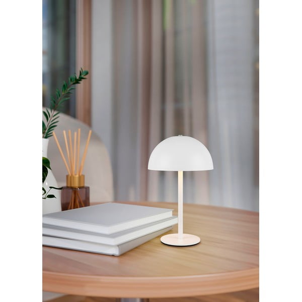 Mat bela LED namizna svetilka s kovinskim senčilom (višina 21 cm) Munoz – Trio-image-1