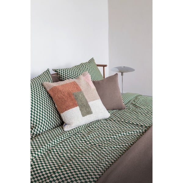 Zelena/bež enojna/podaljšana posteljnina iz bombažnega satena 140x220 cm Mini – Mette Ditmer Denmark-image-2