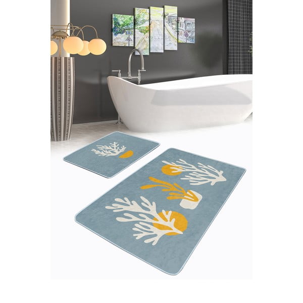 Modre kopalniške preproge v kompletu 2 ks 60x100 cm – Mila Home-image-3