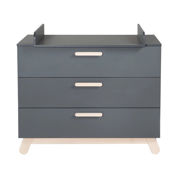 Antracitno siva nizka otroška komoda s previjalnim pultom 117x103 cm Jara – Roba-image-3
