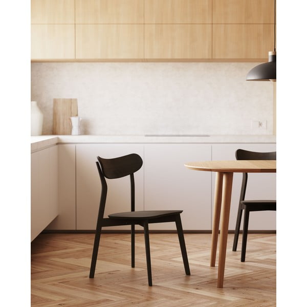 Rjavi jedilni stoli v hrastovem dekorju v kompletu 2 ks Safina – Kave Home-image-1