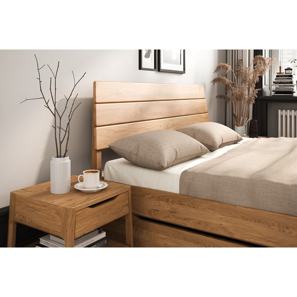 Zakonska postelja iz masivnega hrasta 140x200 cm Twig – The Beds-image-4