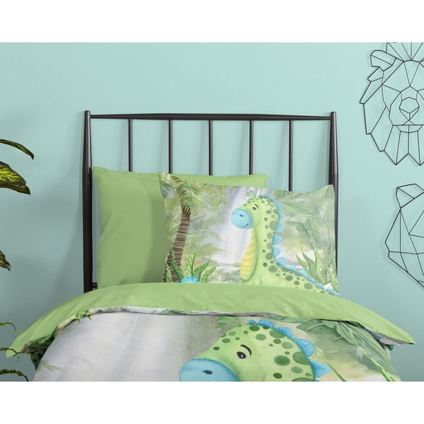 Zelena enojna podaljšana bombažna otroška posteljnina 140x220 cm Dani – Good Morning-image-2